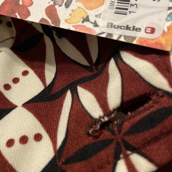 Gimmicks by Buckle wide leg patterned suspender pants size XL BNWT - Picture 16 of 16